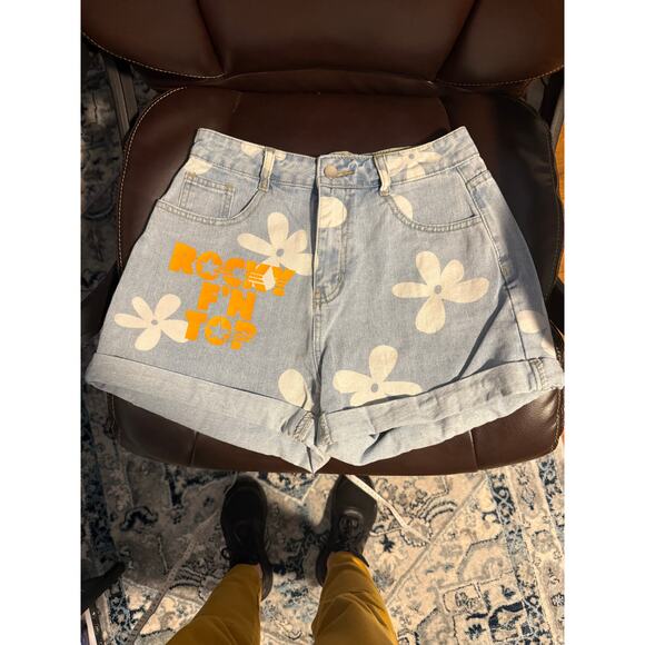 Custom Game Day Shorts, UT Vols Themed High Waisted. - Picture 3 of 8
